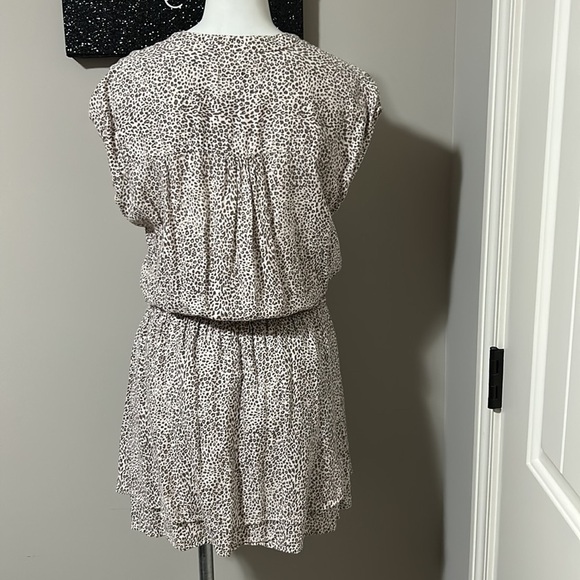 RAILS Angelina Sand Cheetah Brown White Animal Print Blouson Linen Sz S - Picture 8 of 12